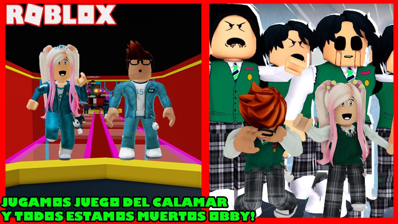 Jugamos Dos Obbys! El Juego Del Calamar Y De La Escuela De Todos Estamos Muertos! 😮😃
