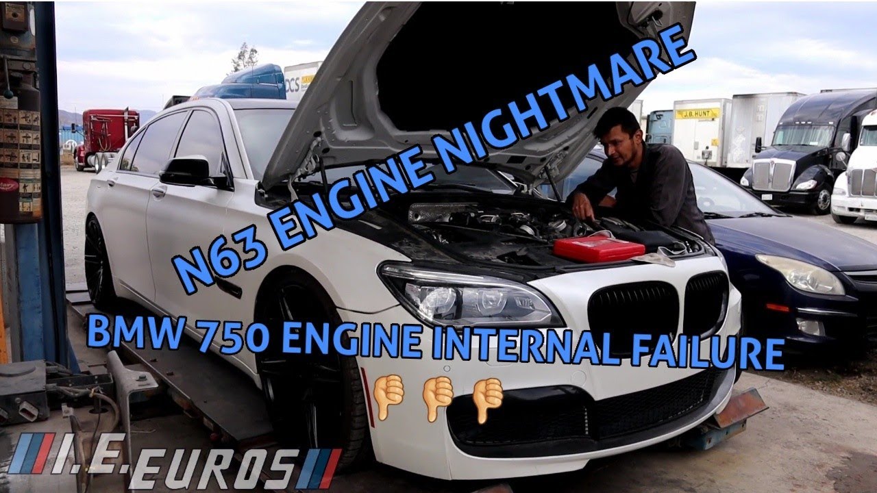 BMW 750Li N63 N63tu drivetrain malfunction multiple cylinder misfire engine failure internal damage