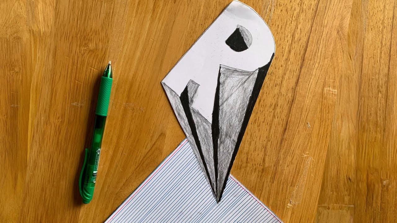 Stop Drawing Flat! The Simple Secret to a Floating 3D 'R'