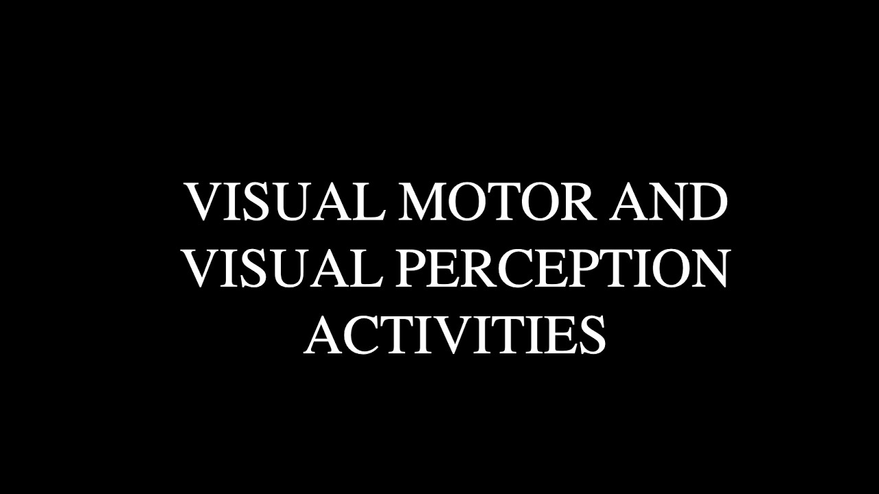 Visual Motor and Visual Perception Activities