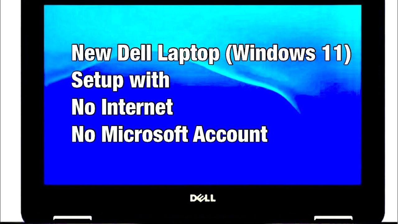 How to set up a new Dell laptop (windows 11) WITHOUT Internet nor Microsoft account #Dell#setup#tech