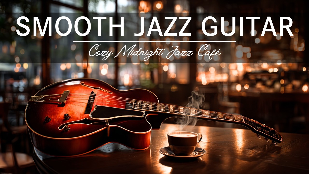 Cozy Midnight Jazz Café ☕ Relaxing Smooth Jazz guitar for Late Night Study & Work