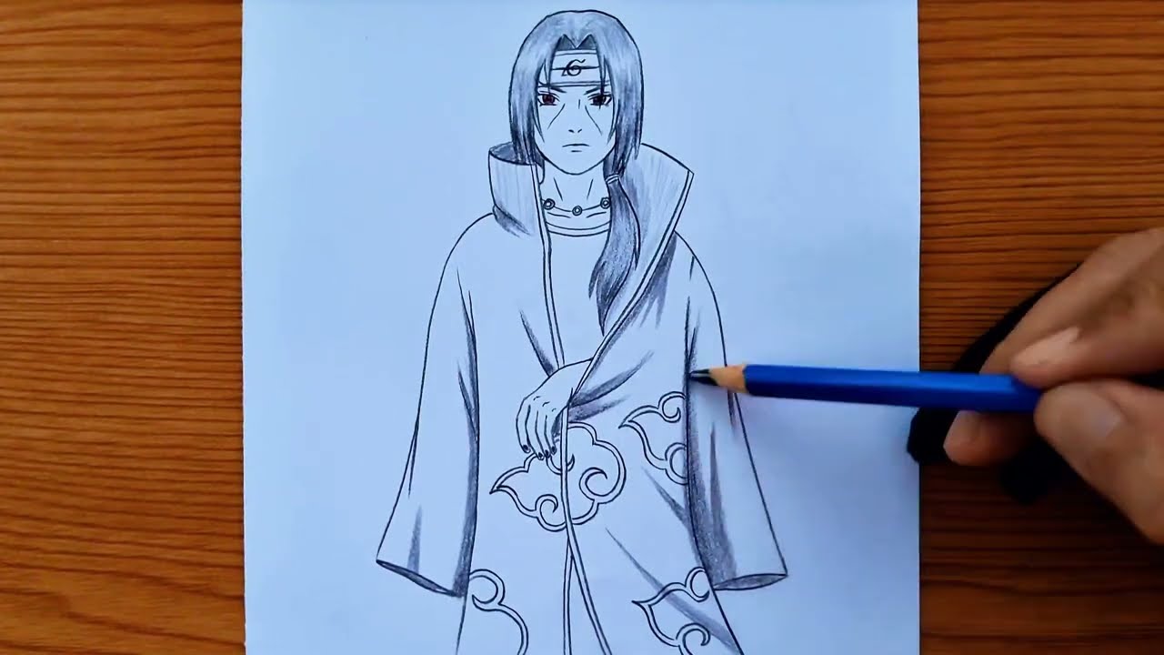 How To Draw Itachi Uchiha Akatsuki [Naruto ]