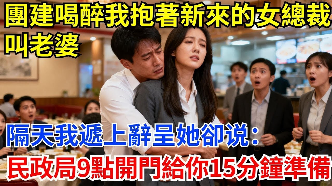 團建喝醉我抱著新來的女總裁叫老婆，隔天我遞上辭呈，她卻把我堵在門口：民政局9點開門，給你15分鐘準備！#奇聞軼事 #奇聞 #故事分享 #職場 #女總裁#男頻#爽文故事