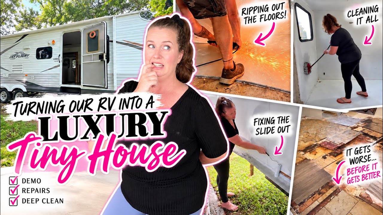 It Gets WORSE Before It Gets Better 😳 | RV Makeover Begins / Turning Our RV Into a Luxury Tiny House