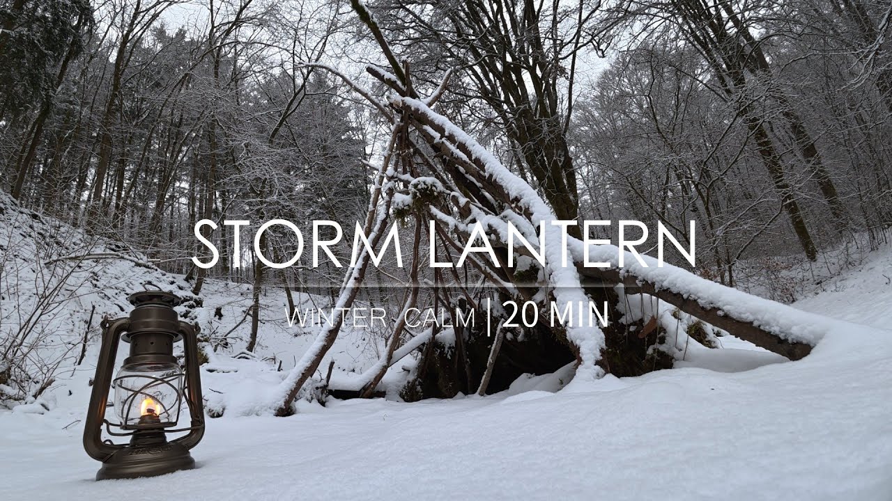 Relaxing Winter Ambience | Storm Lantern | 20 MIN