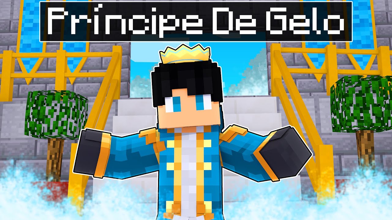 JOGANDO como um PRÍNCIPE DE GELO no Minecraft