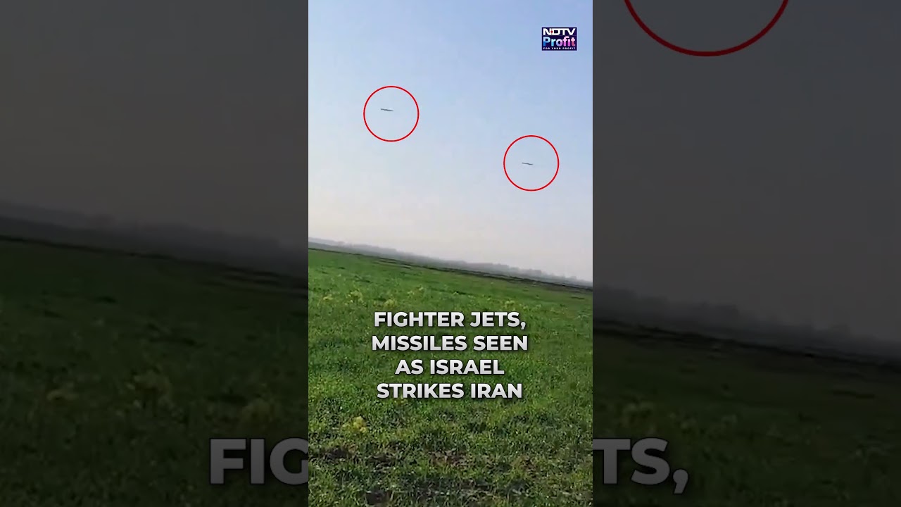 Israel Iran War Videos: Fighter Jets, Missiles Seen In The Air #shorts