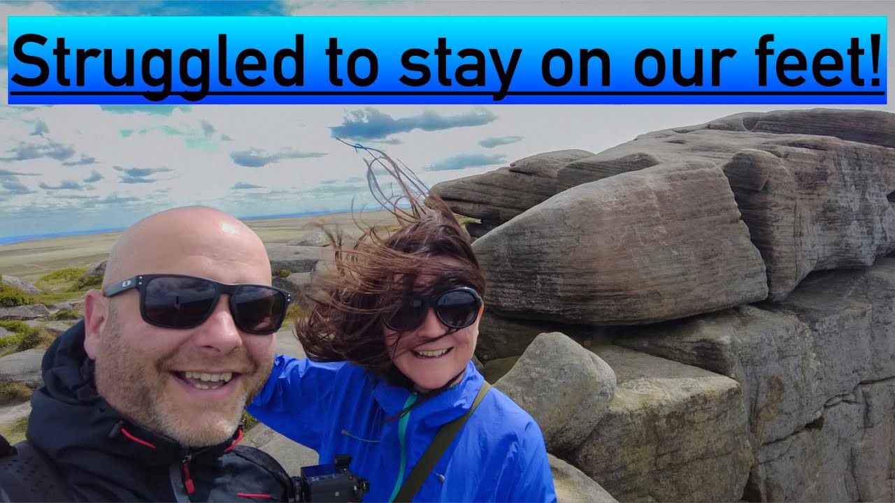 Hiking Peak District in strong winds