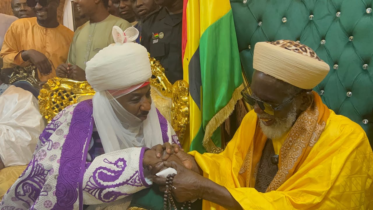 H, R, H, the Emir of Kano 🇳🇬 Muhammad Sanusi Lamido Sanusi Ziyara Sheikh Usumanu Nuhu Sharubutu 🇬🇭