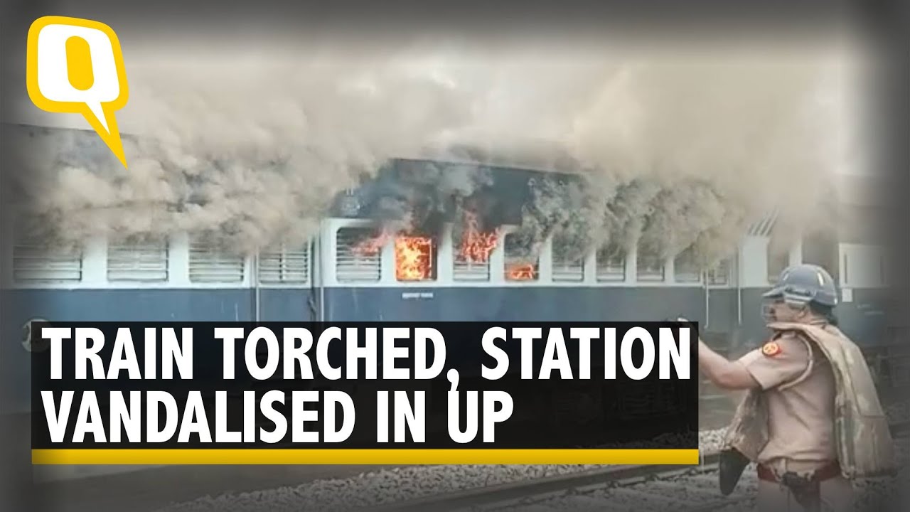 Agnipath Scheme Protests | Trains Set on Fire, Station Vandalised in UP's Balia | The Quint
