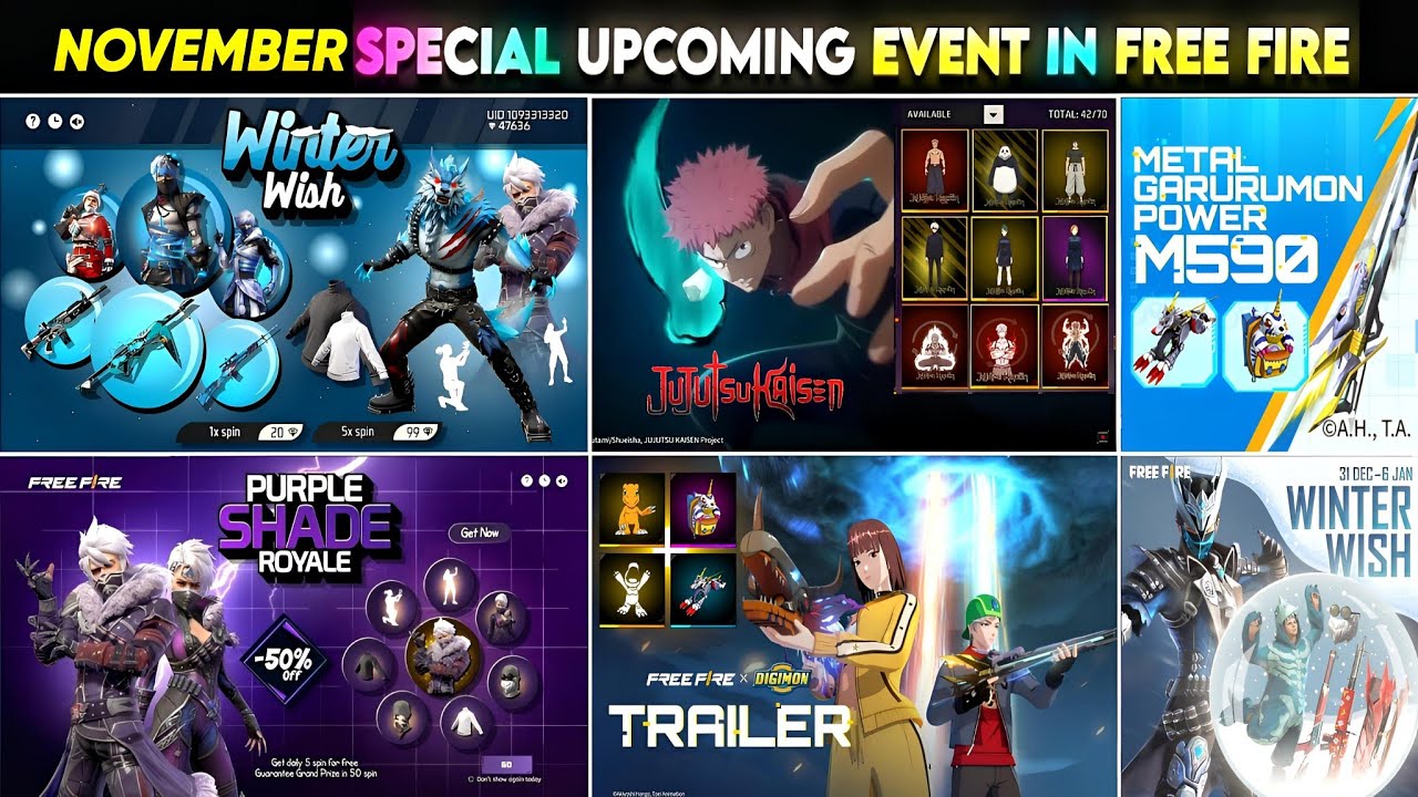 Upcoming Event in Free Fire l Free Fire New Event l Ff New Event l Ff X Jujutsu Kaisen Free Fire