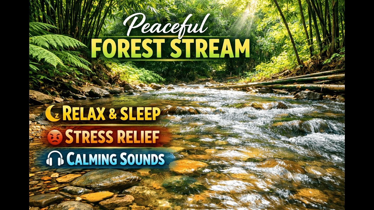 Peaceful Forest Stream 🌿 Relaxing Nature Sounds for Deep Sleep & Stress Relief