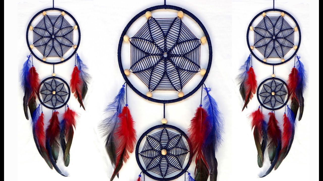 DIY Macrame Wall Hanging Dream Catcher | Wall Hanging Craft Ideas for Home Decor