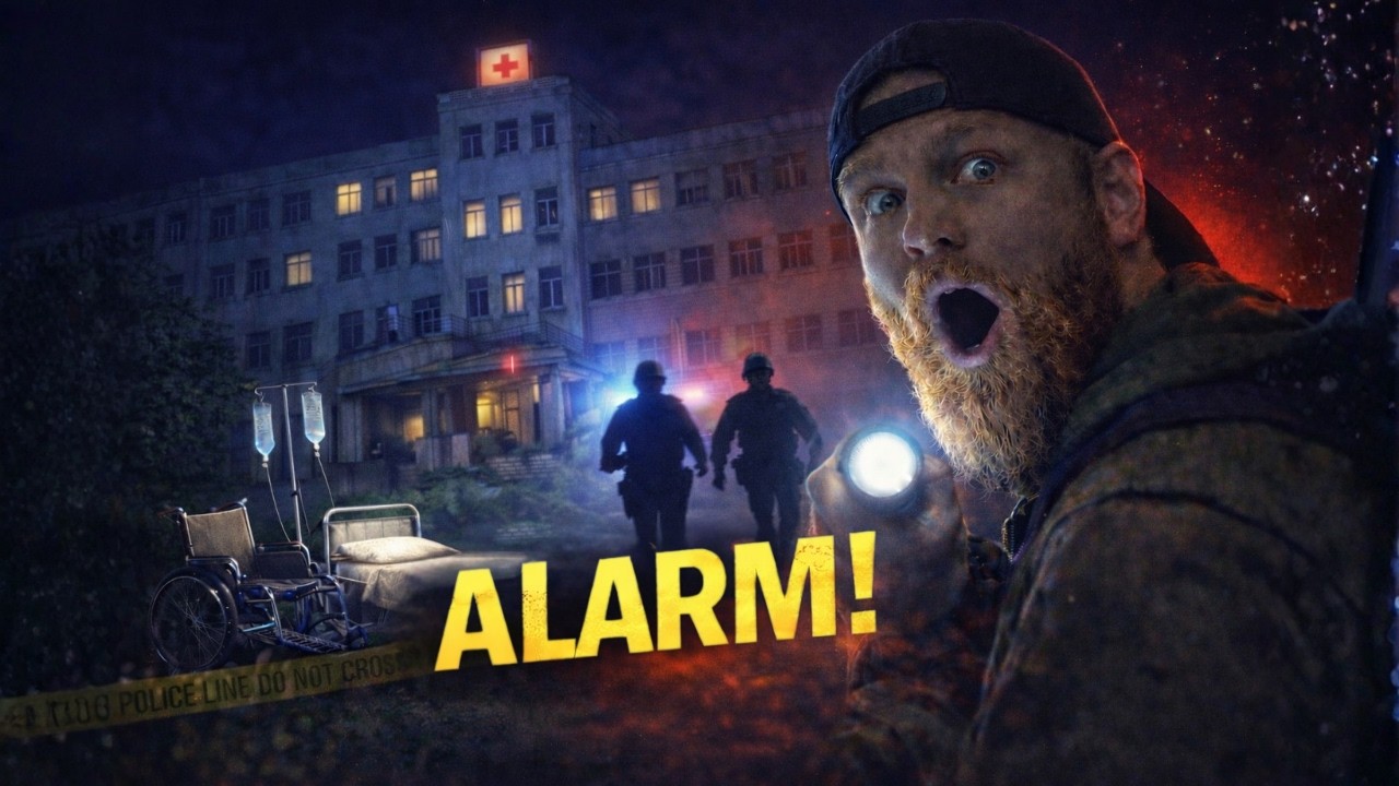 POLIZEI im verlassenen Krankenhaus! (Urbex Nachtmission)