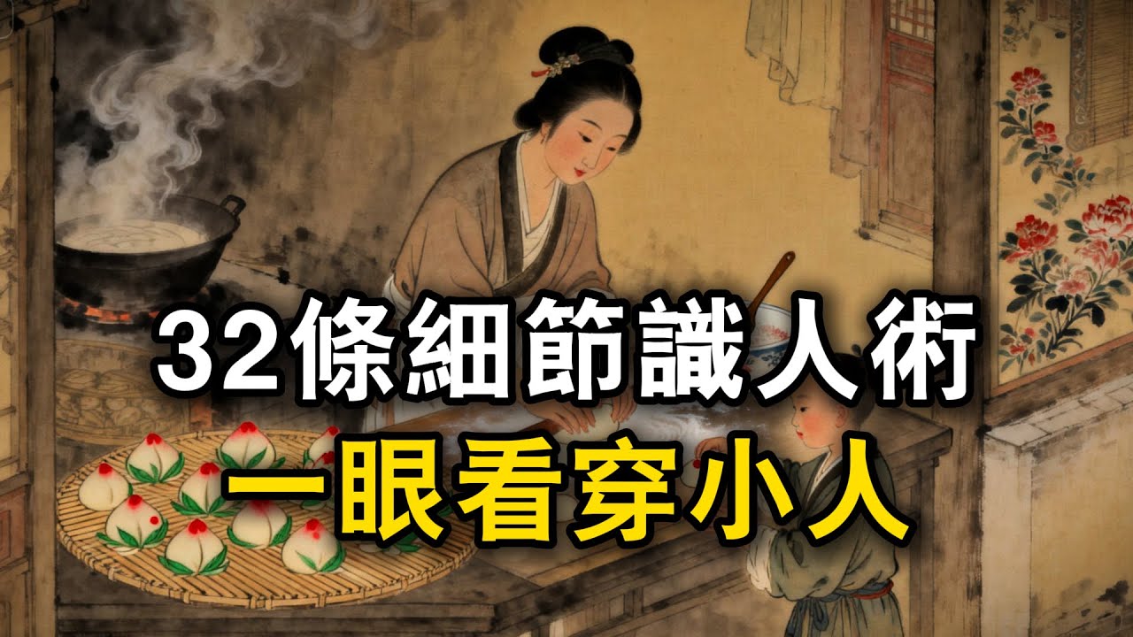 32條細節識人術一眼看穿小人#观人识人 #识人术 #强者思維 #認知 #自我提升 #認知覺醒 #爲人處世