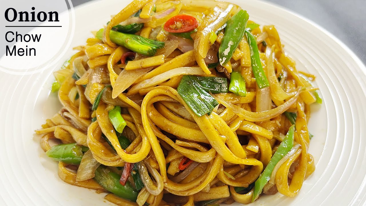 Onion Chow Mein | How To Make Onion Chow Mein At Home