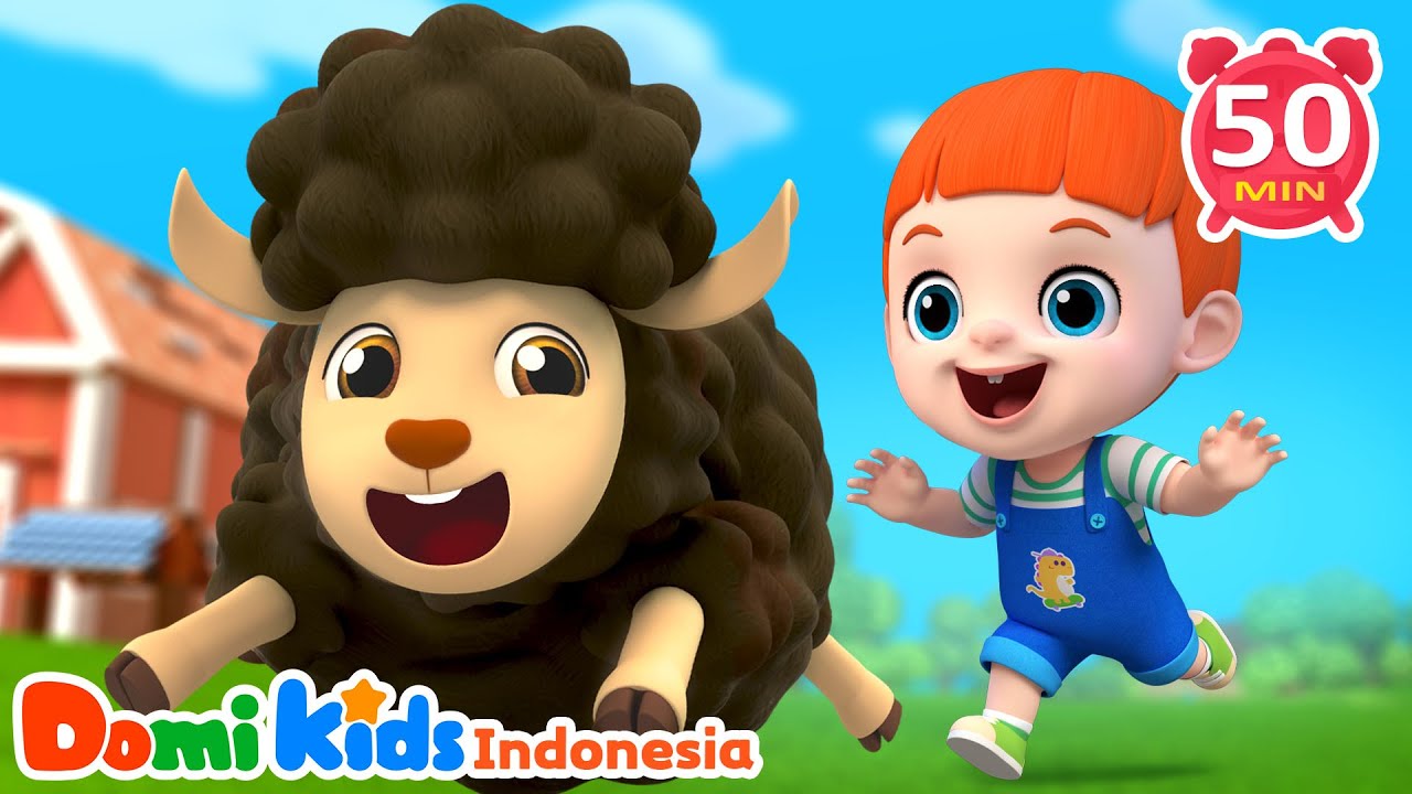 🐑 Lagu Domba Hitam | Lagu Hewan & Kumpulan Lagu Anak Indonesia | Domi Kids