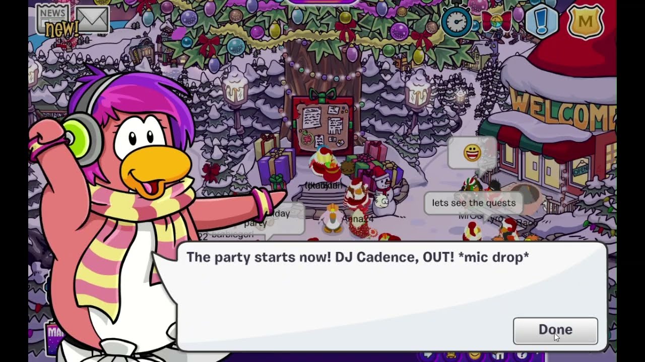 Club Penguin Journey Holiday Party 2025 Free Item Locations