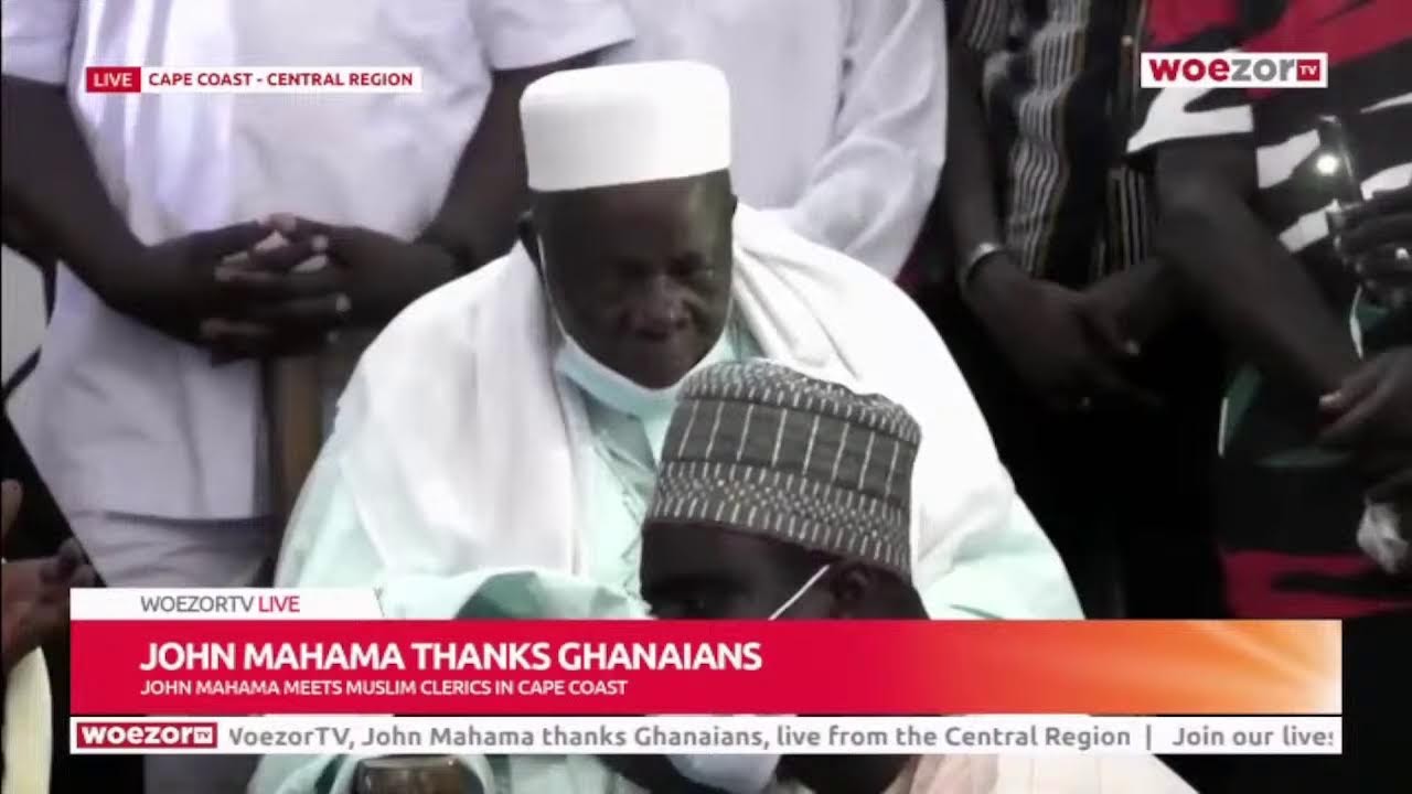 John Mahama meets Muslim clerics   |    Central Mosque, Cape Coast    |   WoezorTV LIVE