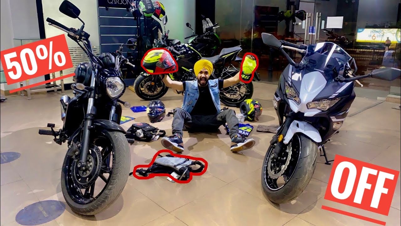 50% OFF On Superbike Apparels 😍 || Ninja 300 bs6 finally launched in INDIA || Ninja 650 Delivery