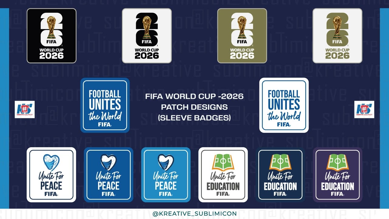 FIFA World Cup 2026 Patch Designs (Sleeve Badges) Vector Design #fifapatches2026 #fifaworldcup2026