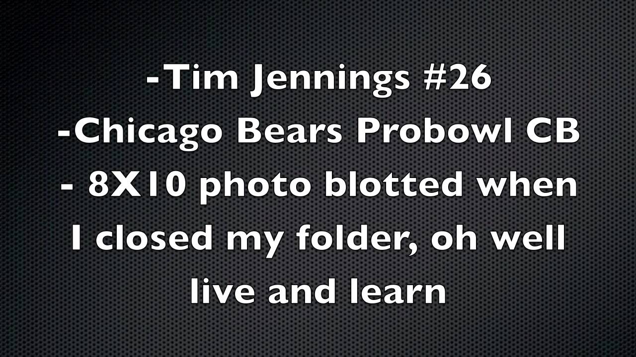 Chicago Bears IP autograph recap 12-21-12
