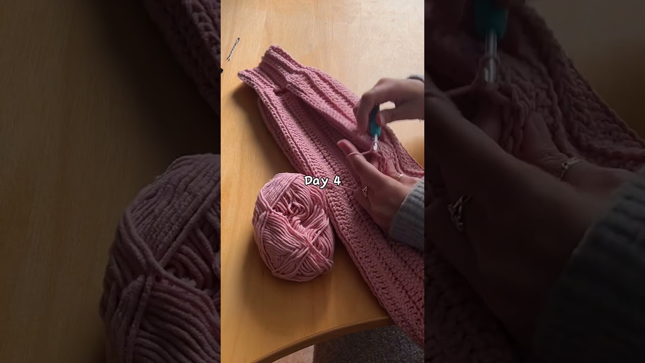Crocheting a pair of leg warmers in 4 days 🧶🥰