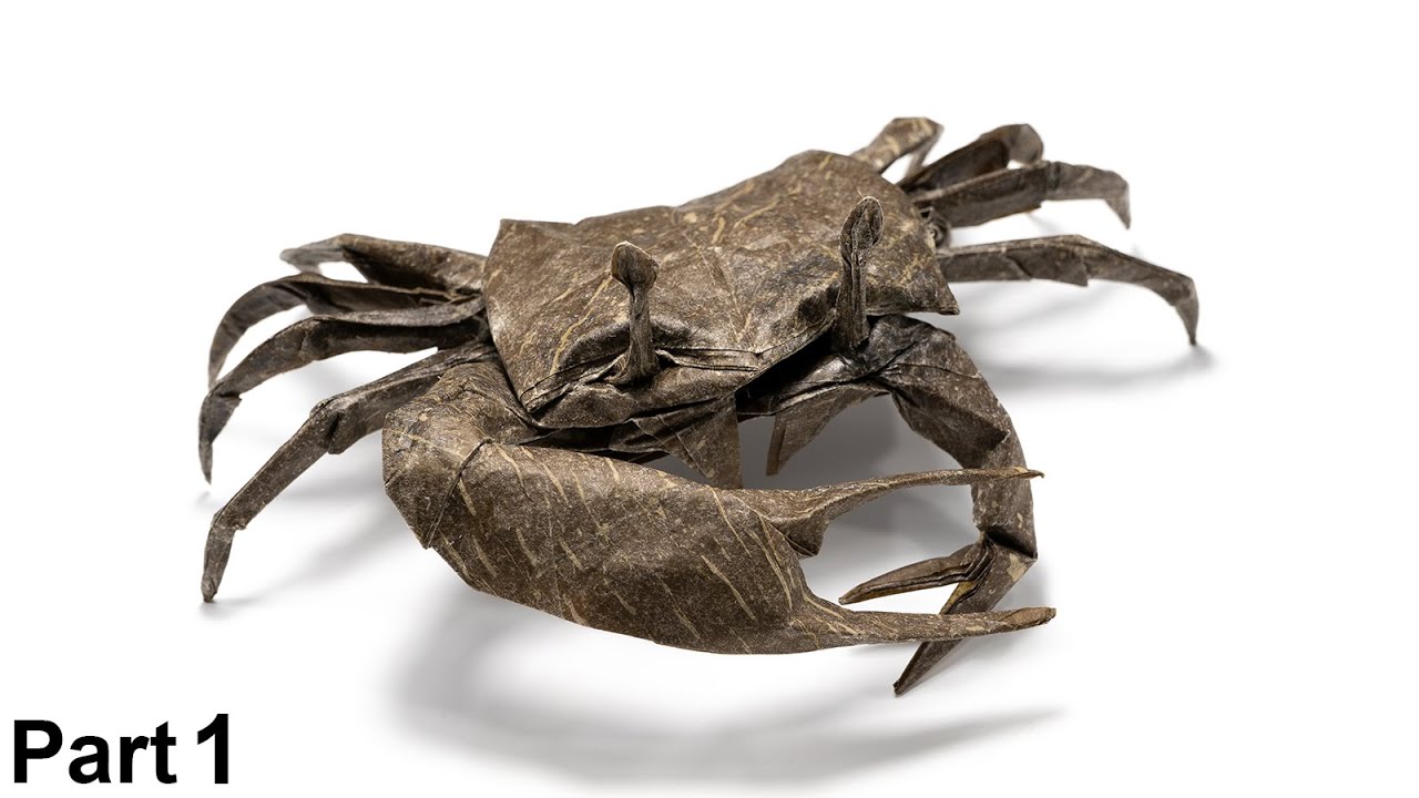 Origami Fiddler Crab tutorial (Satoshi Kamiya) part 1 折り紙  シオマネキ cangrejo