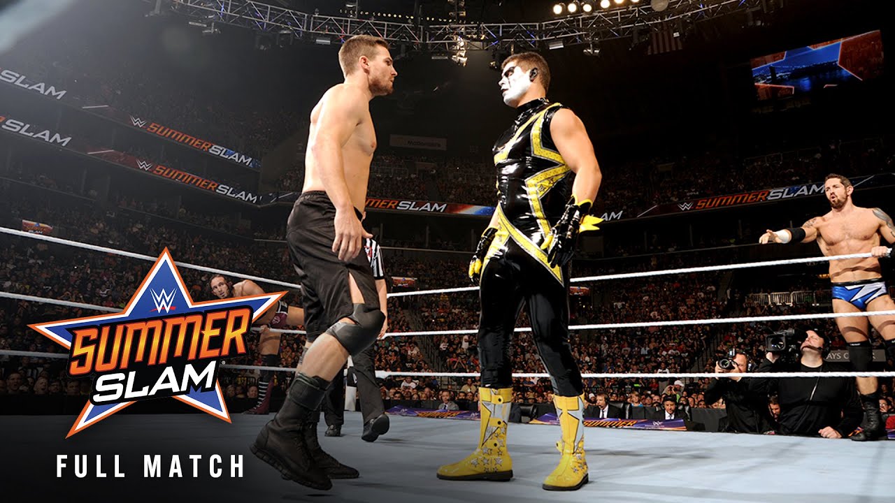 ПОЛНЫЙ МАТЧ: Стивен Амелл и Невилл против Стардаста и Кинга Барретта: SummerSlam 2015