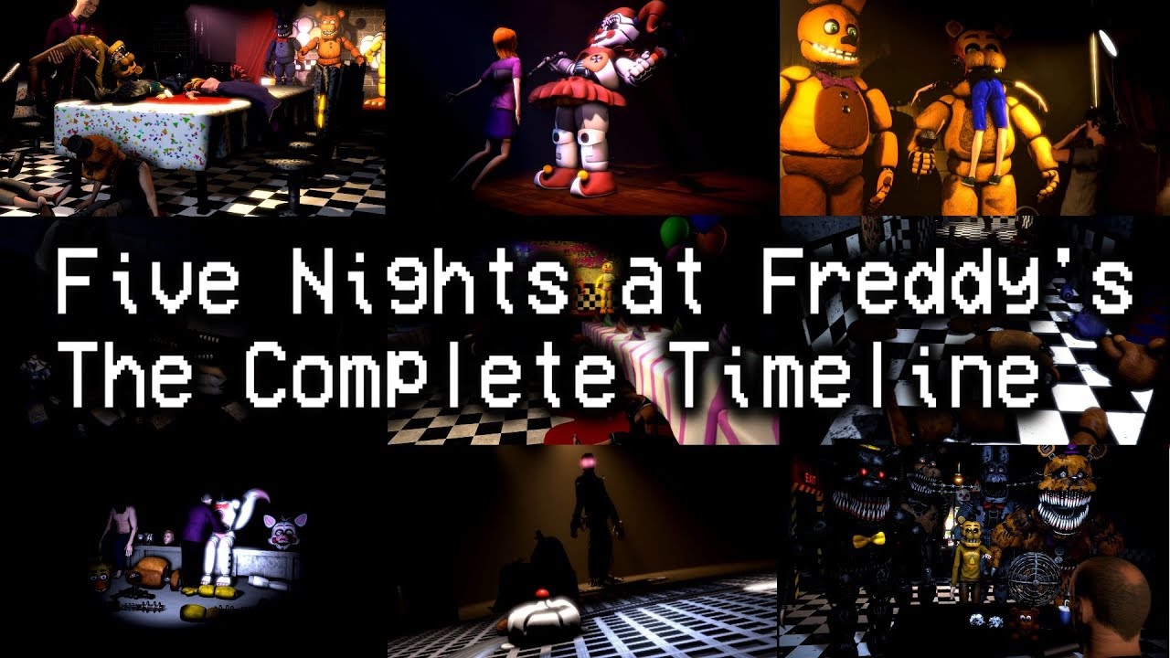 FNAF the Complete Timeline | The FINAL story (FNAF1 ~ UCN)  [FNAF/SFM]