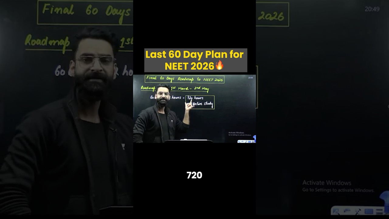 🔥 Last 60 Day Gameplan | NEET 2026 | Wassim Sir 🔥