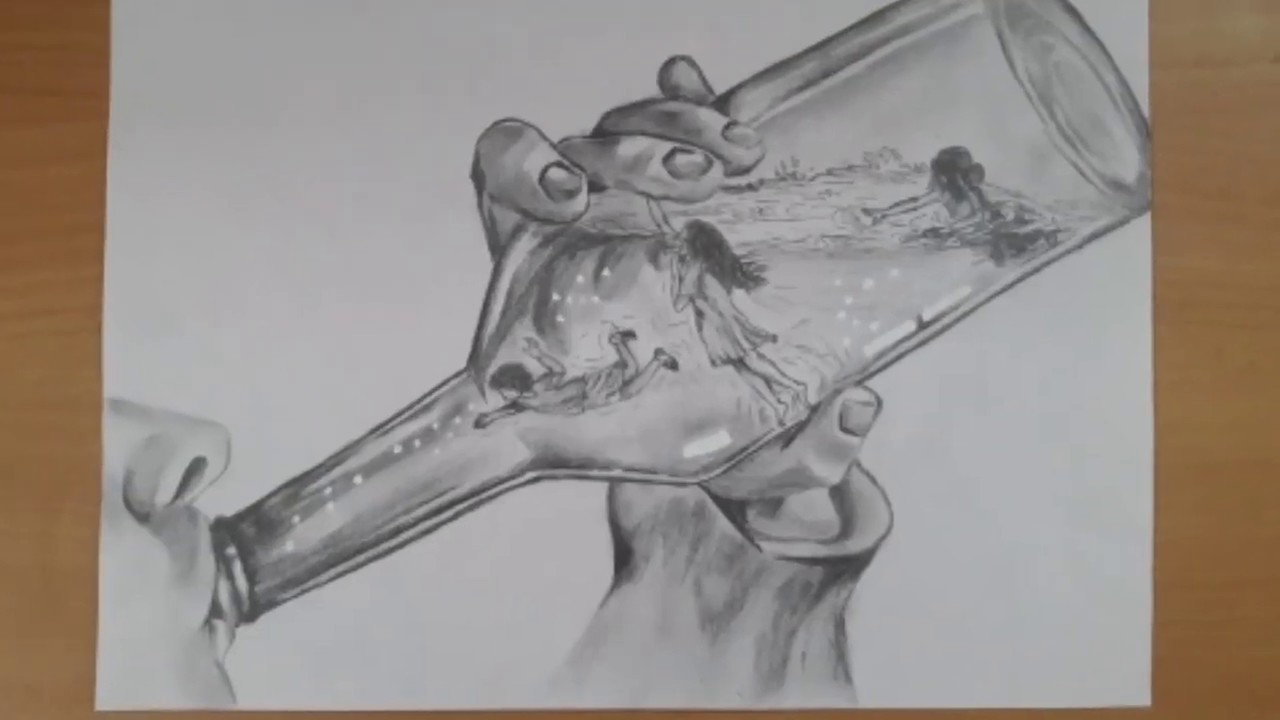 first video (How alcohol affects life.) |drawing by 0.7 pencil||Meaningful art sketch|