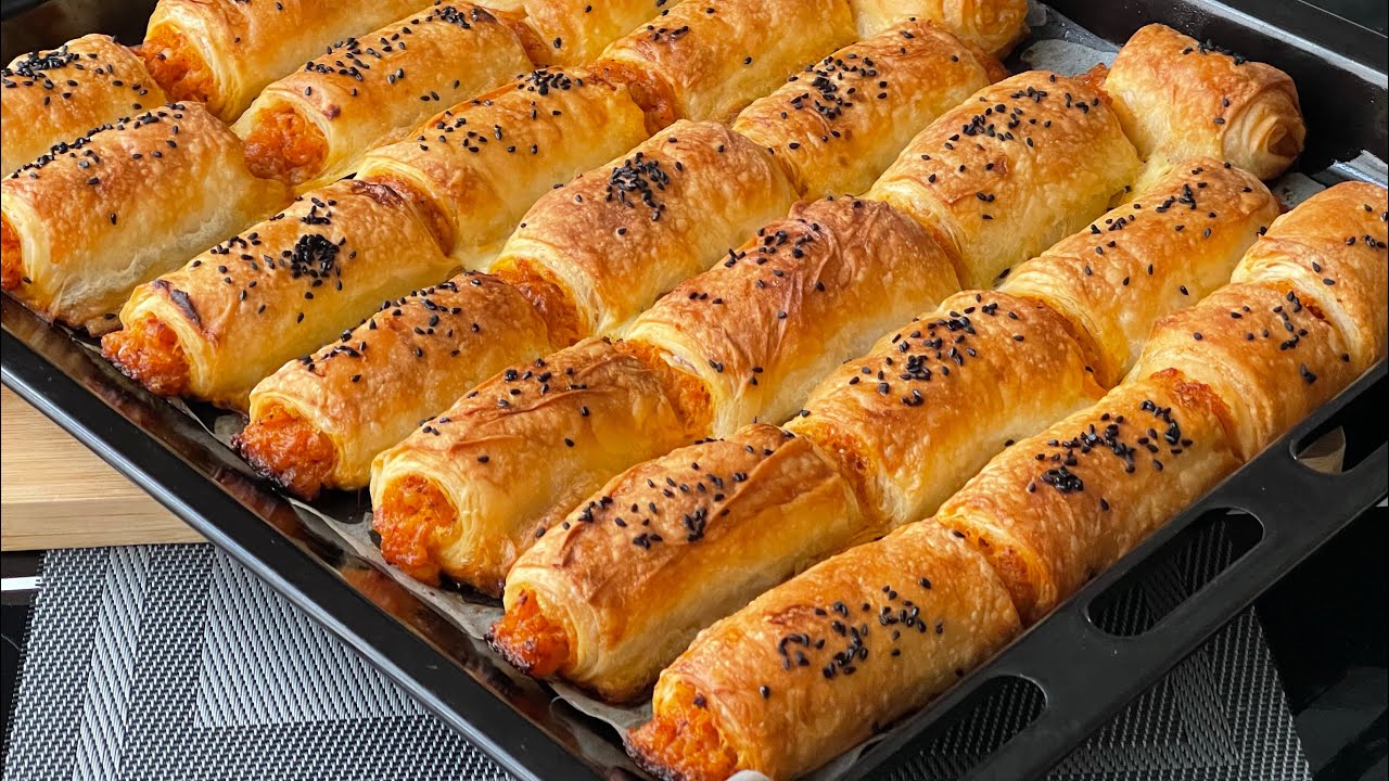 DEĞİŞİK SOSUYLA❗4 Tane YUFKA İle Bir tepsi KABARAN BUZLUK BÖREĞİ TARİFİ 💯
