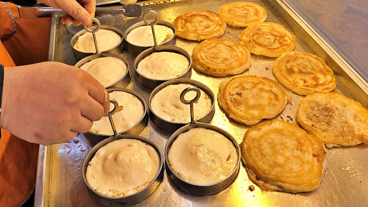 국내 최초 특허받은 링 호떡! 손에 반죽 안묻히고 만드는 찹쌀호떡, 주연이네 토스트/ Ring Hotteok, toast - Korean Street food