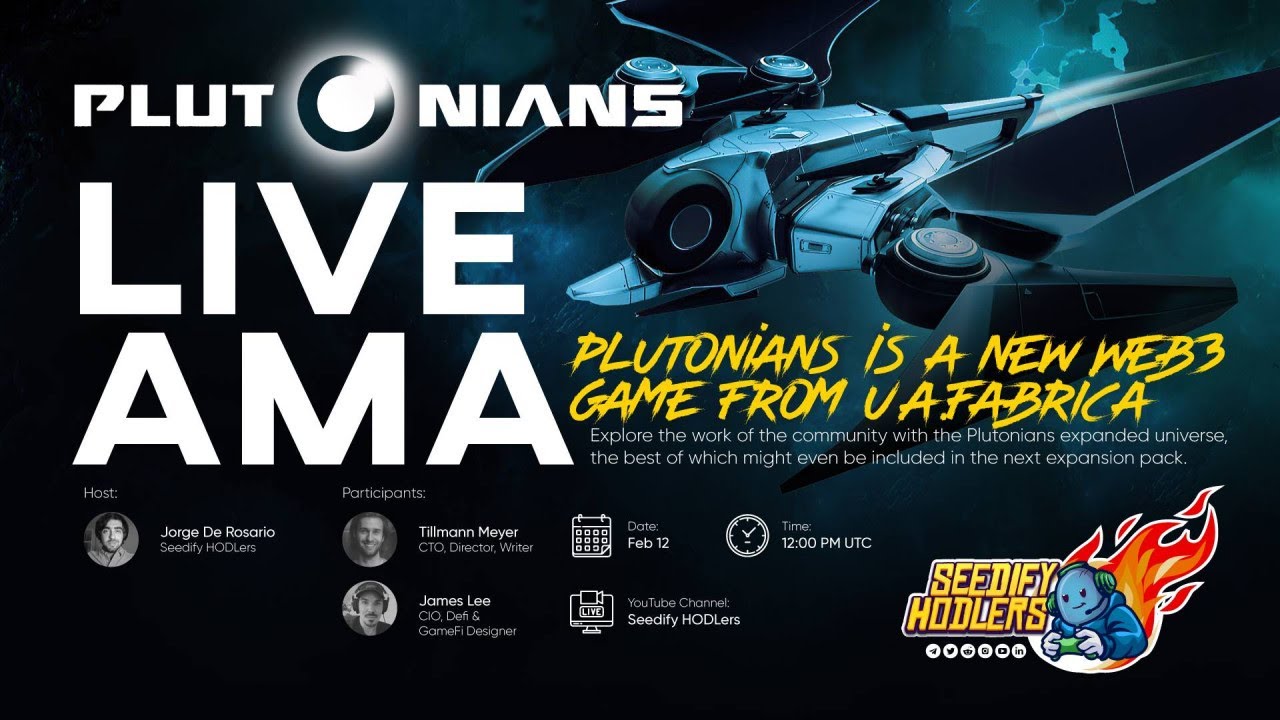 Plutonians: Open World VR Space Metaverse | Seedify HODLers AMA