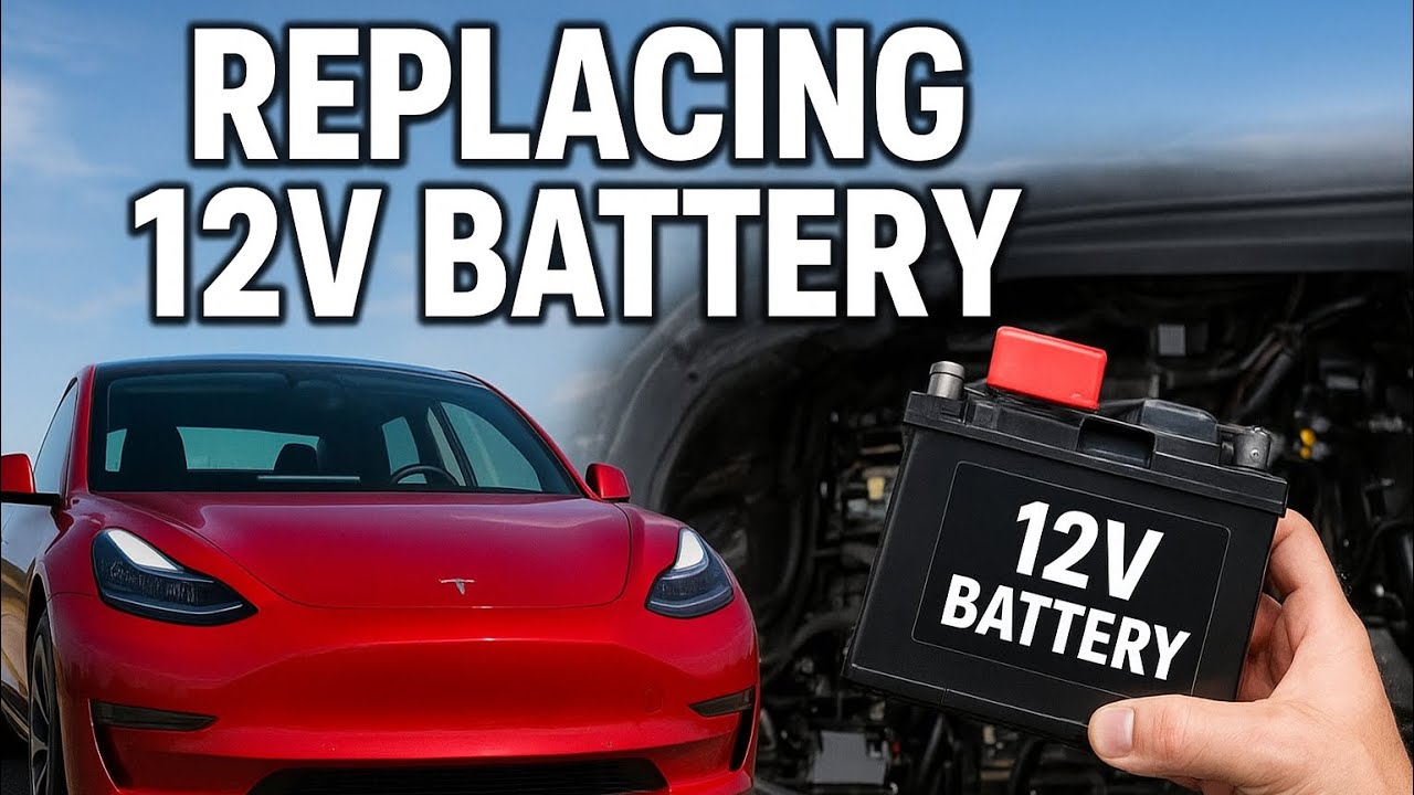 Как заменить 12-вольтовую батарею на Tesla Model 3￼