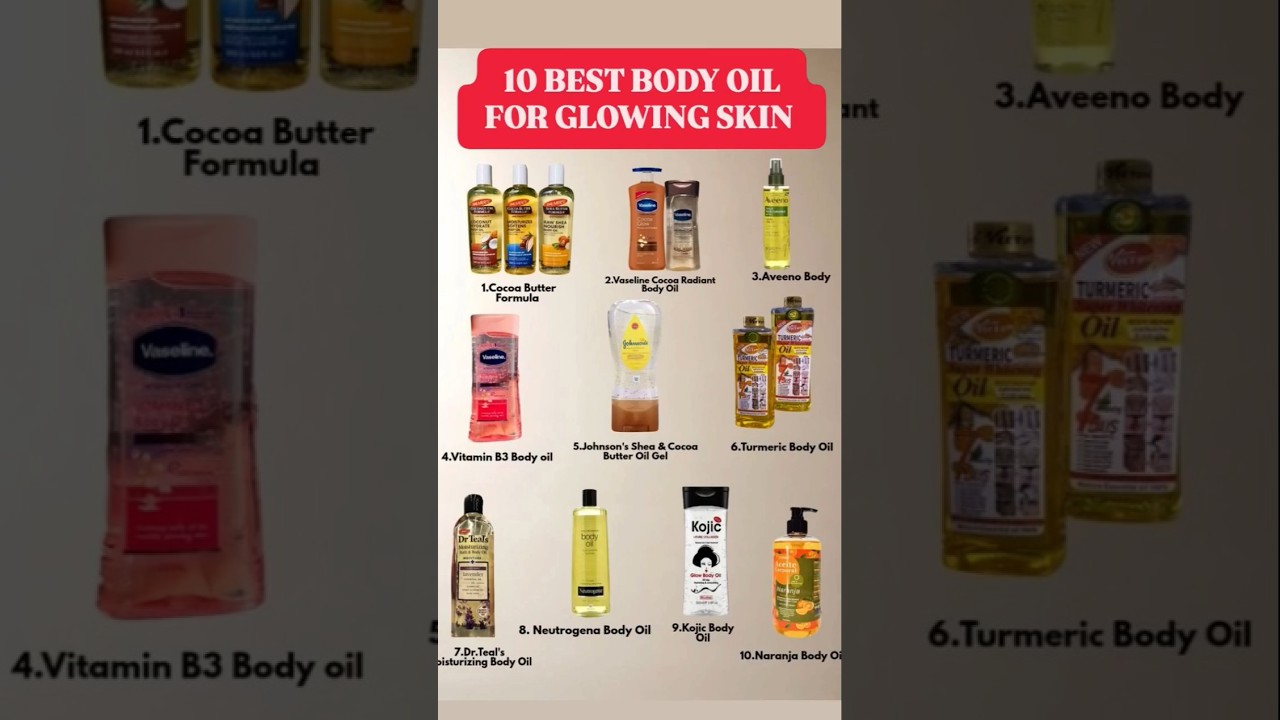 10 Best Body Oil for Glowing Skin #skincare #trendingshorts #youtubeshorts #ytshorts #viralvideo