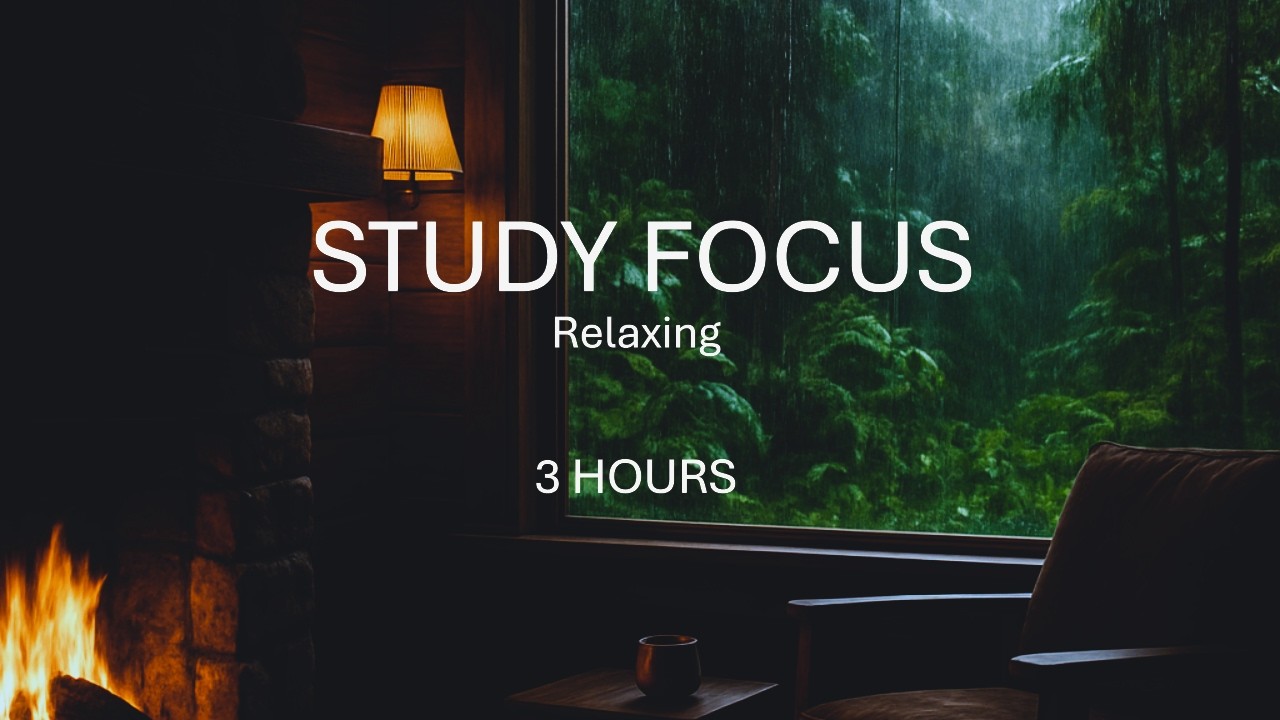 Campfire + Relaxing Rain Sounds for Study & Focus 📖🔥 | Fogata y Lluvia Relajante (3 Hours)