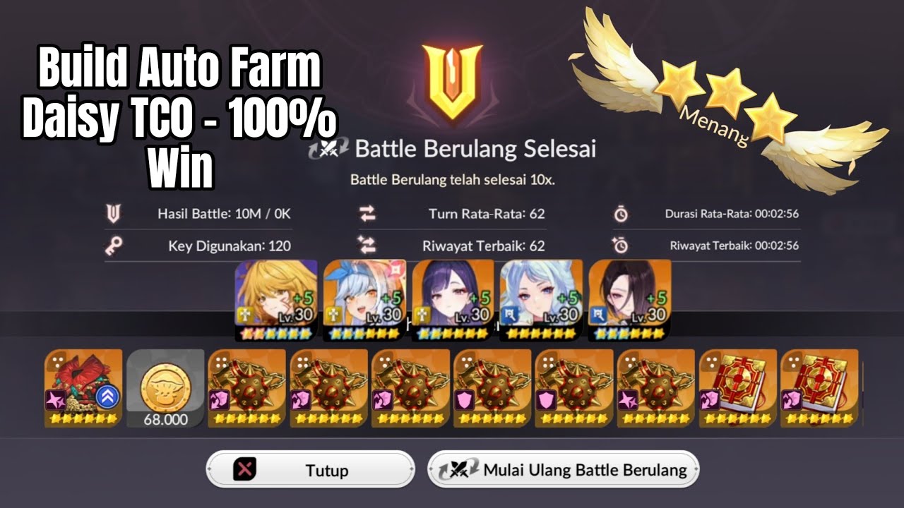 Seven Knight Rebirth Tips Build Daisy TC0 - Raid Auto Farm Ox King 15 - 100% Win Rate