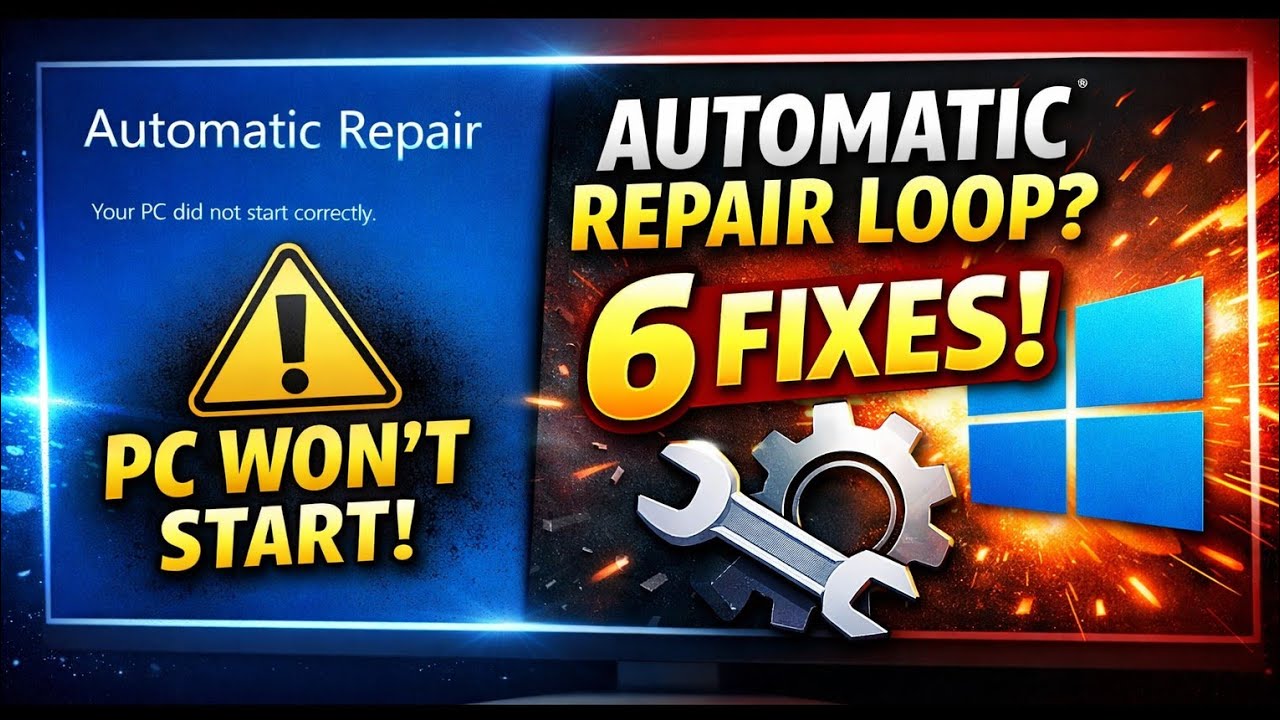 How to fix Automatic Repair Loop and  Startup Repair in windows 10/11 in 2026(USA, Iran, Israel )