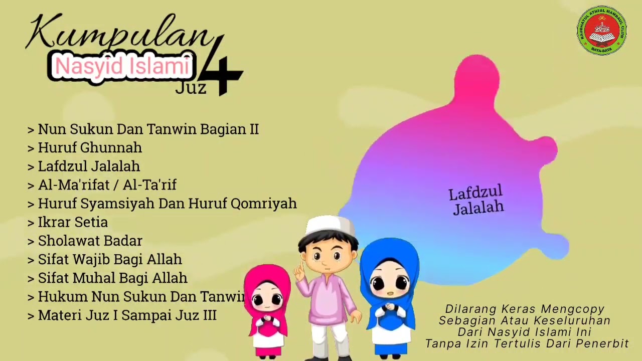 Kumpulan Nasyid Islami Untuk Juz 4 (RA Mambaul Ulum Bata-Bata) #nasyidislamiramuba