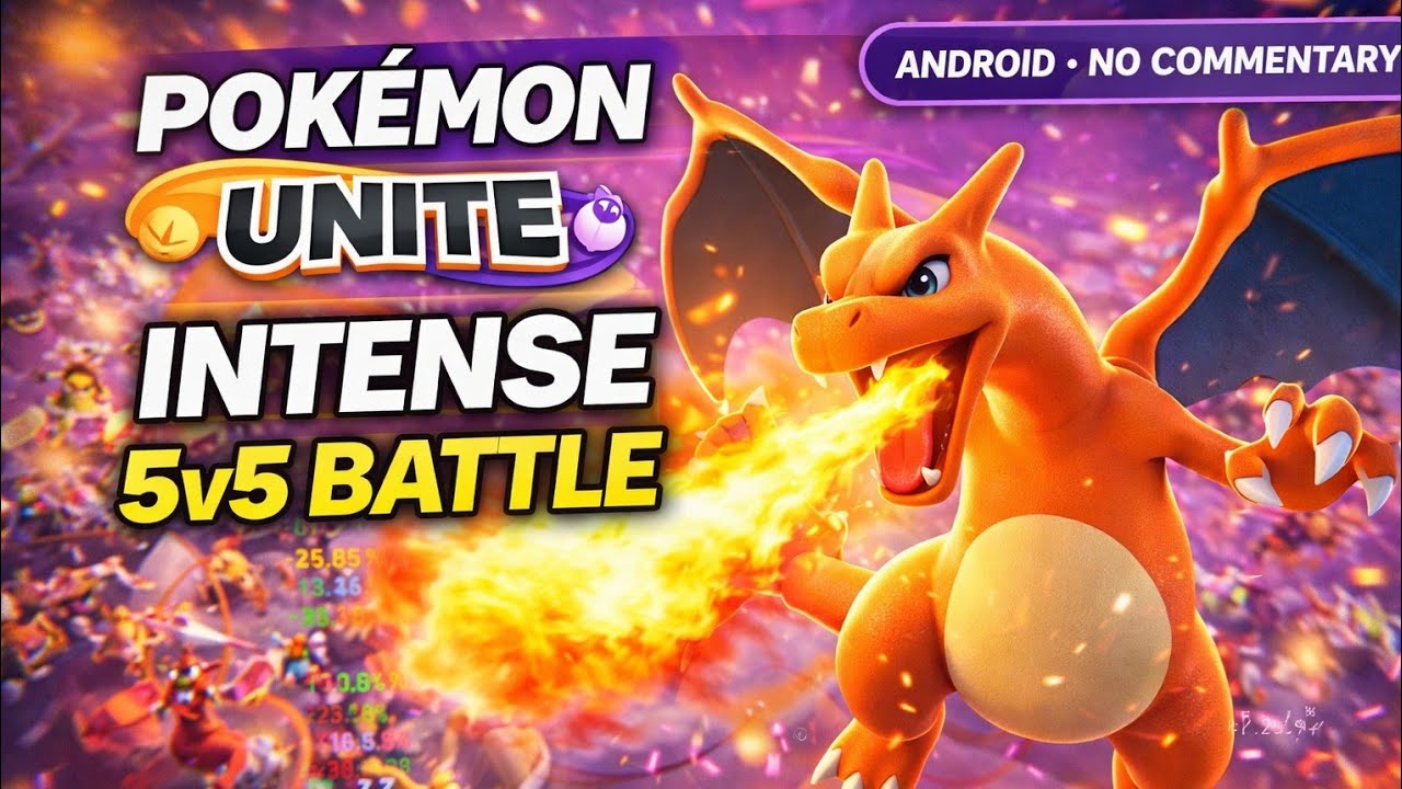 5v5 Battle and I Was Just Running Around ( Pokémon Unite Intense 5v5 Match )