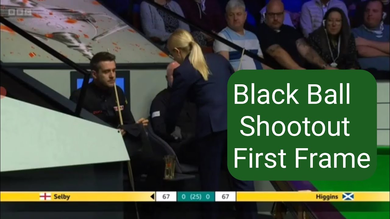 KBV-425 Black Ball Shootout In The First Frame of The Selby Vs Higgins Match.