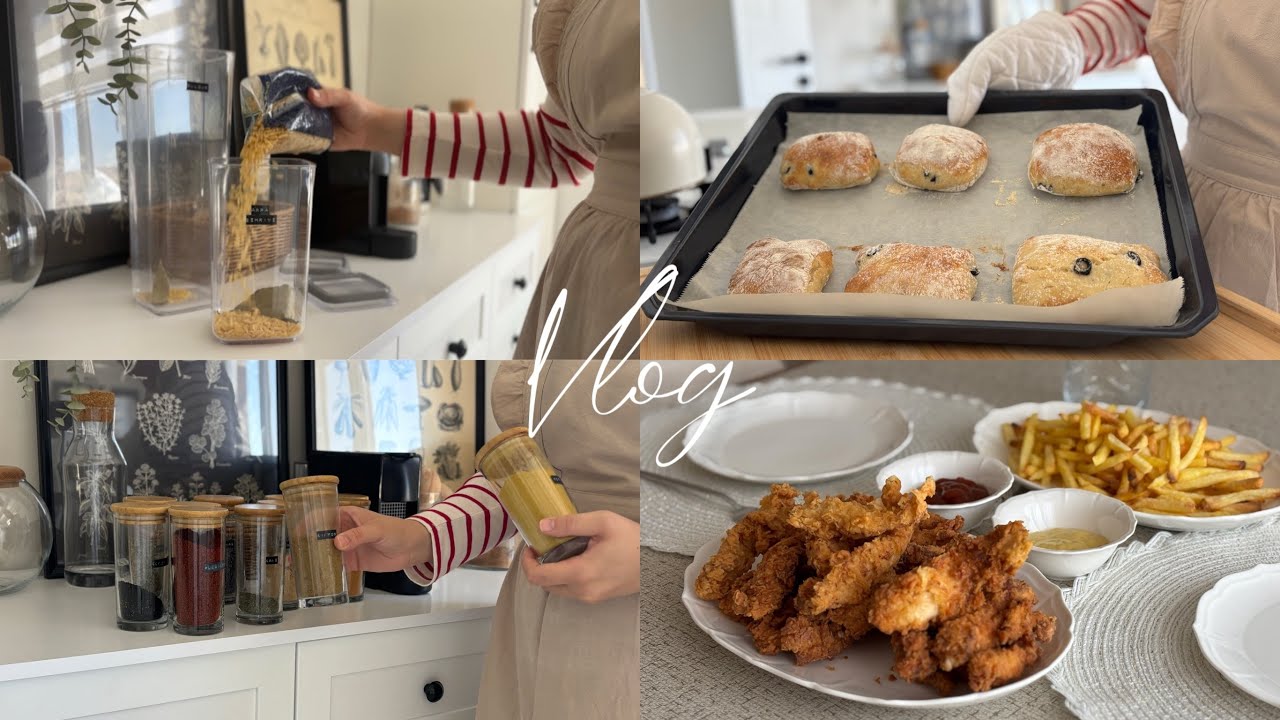 Ev Vlog 🏘️, Zeytinli Ciabatta 🥖, Çıtır Tavuk