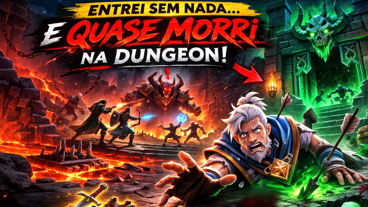 ENTREI SEM NADA… E QUASE MORRI NA DUNGEON! 😱