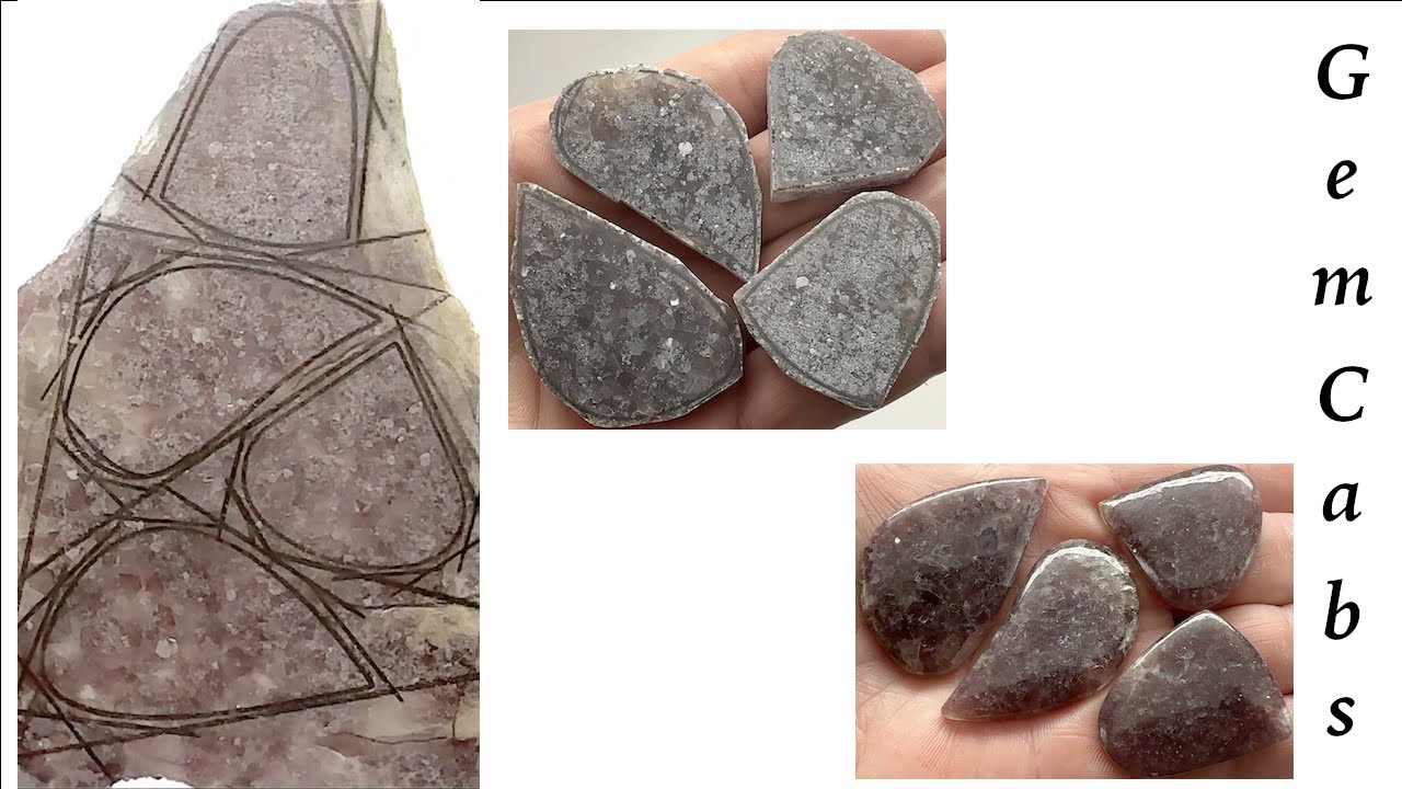 Lepidolite Slab to Cabs Project