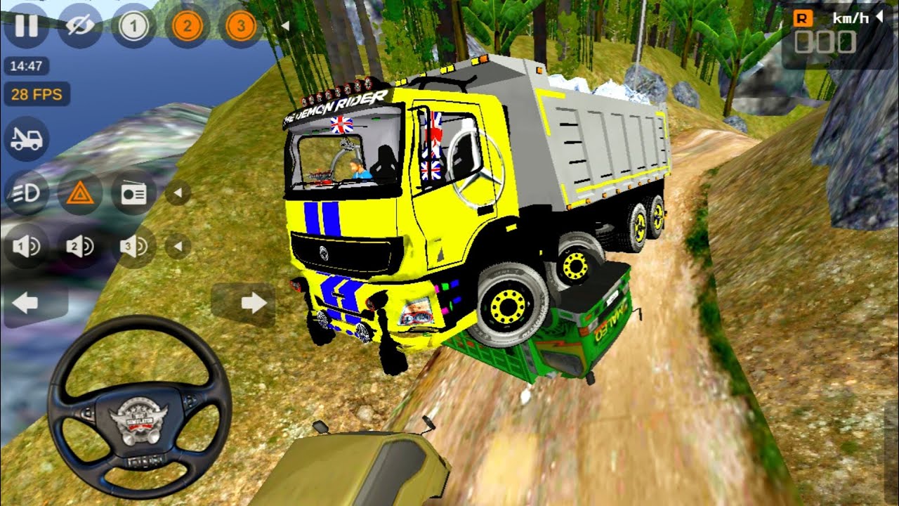 INDIAN BROKEN OFF ROAD 🤨 BHARTH BENZ TIPPER TRUCK DRIVING | BUS SIMULATOR INDONESIA VIDEO ( Part 06