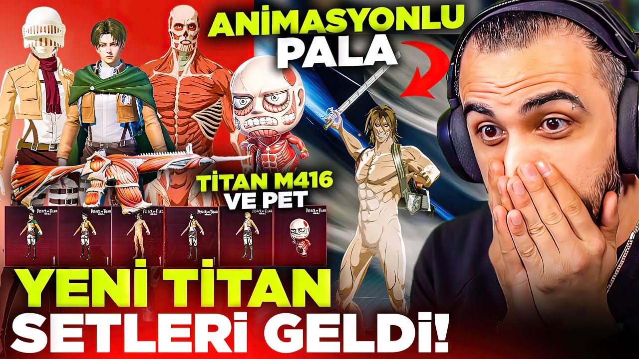 YENİ 5'Lİ ANİME TİTAN SETLERİ GELDİ 😱 VURUŞ ANİMASYONLU PALA, TİTAN M416 VE PET EFSANE | PUBG MOBILE