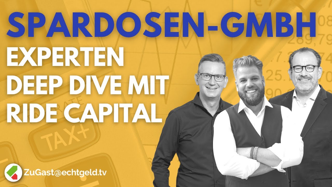 Steueroptimierung mit der Spardosen-GmbH | RIDE Capital-Gr&uuml;nder Felix Schulte | Plus: 100 Euro Code